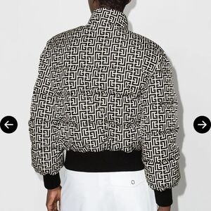 Designer Black and White Patterned Men's Jacket